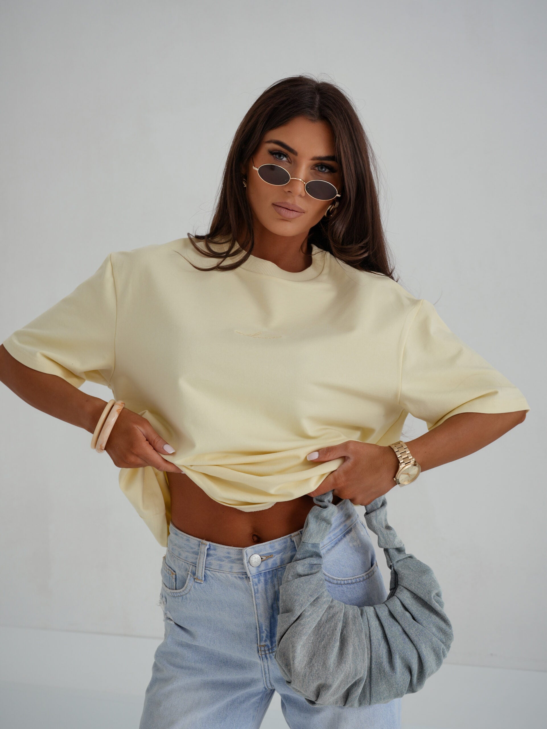 "T-shirt Miluna haft bananowy – LUNIChic BY P"