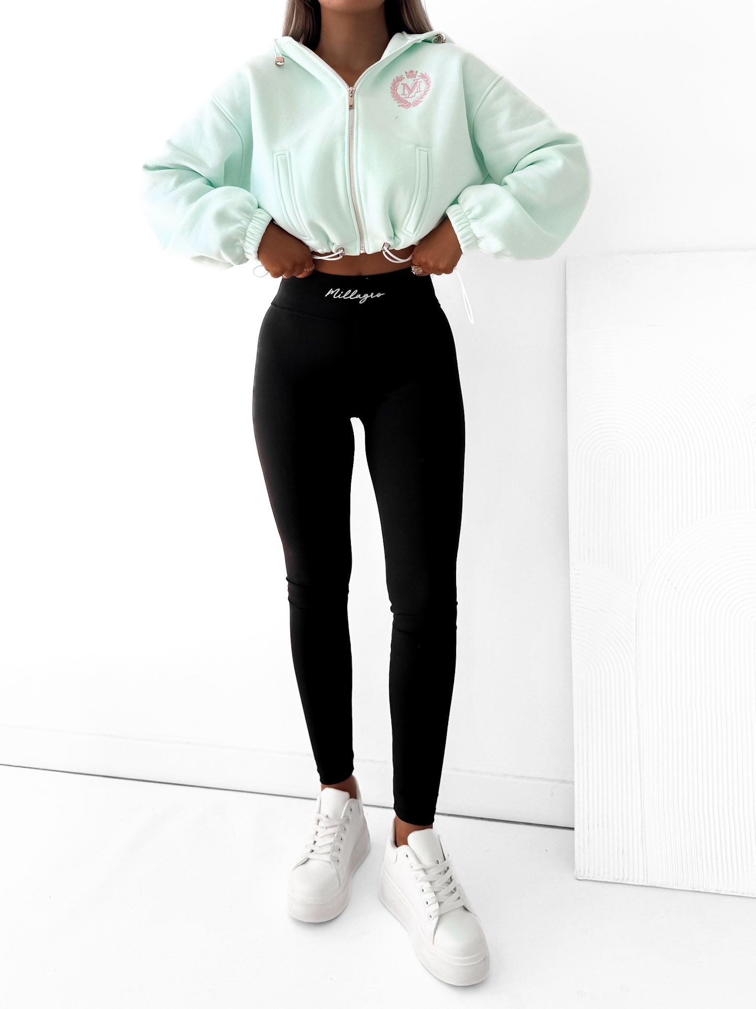 "Legginsy Bella haft czarne – LUNIChic BY P"